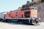 Baja Califorqia RR crew with ex Conrail B23-7 ATFX 4202 pushes the day's US bound cars into the SD&IV yard in San Ysidro.